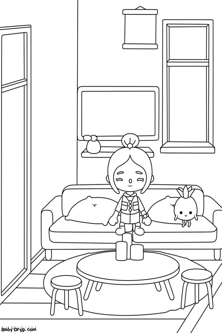 Toca boca coloring room coloring toca boca printout