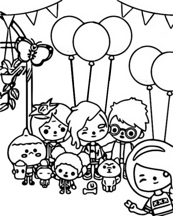 Coloring pages toca life