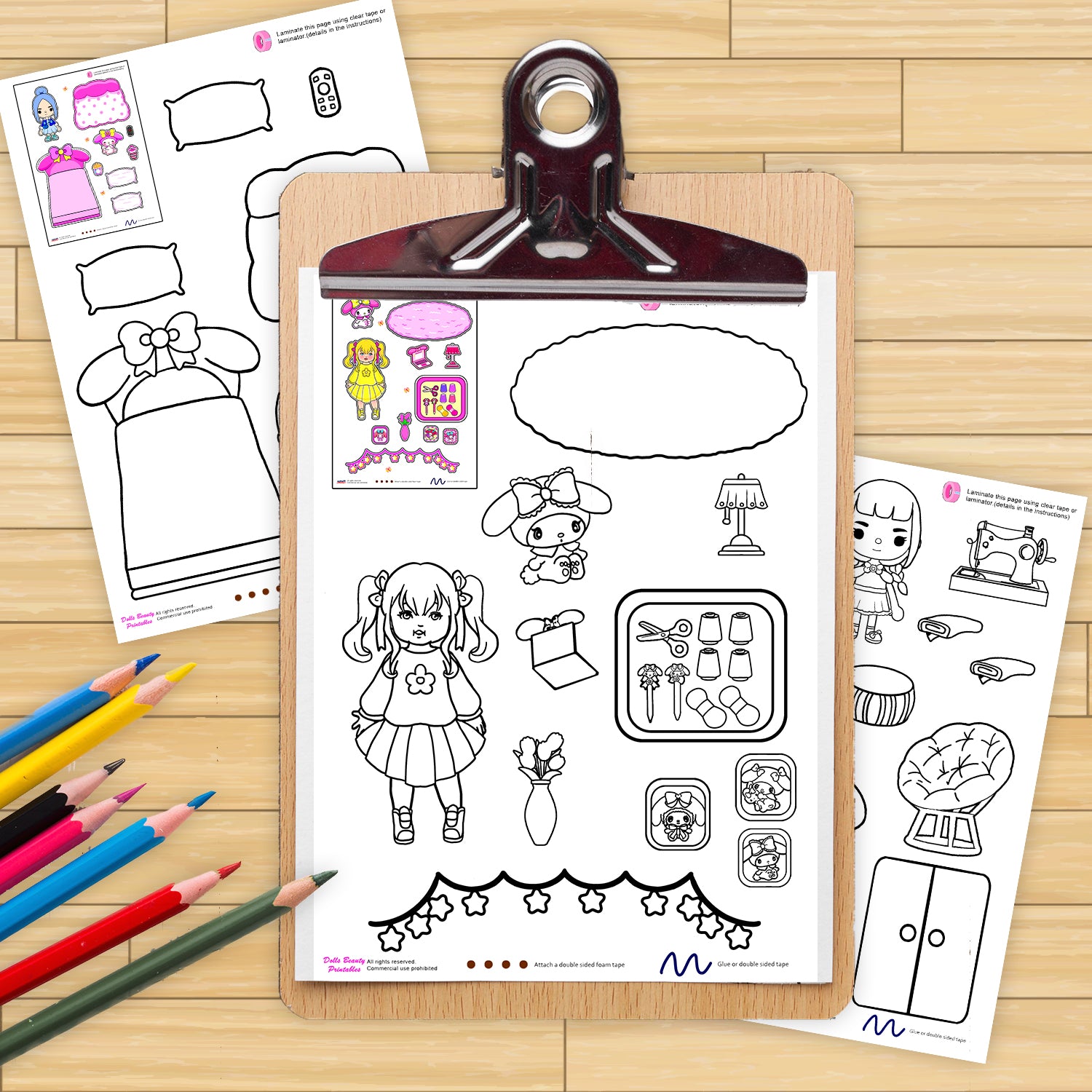 Color toca boca paper doll and clothes ð toca boca papercraft col â woa doll craft