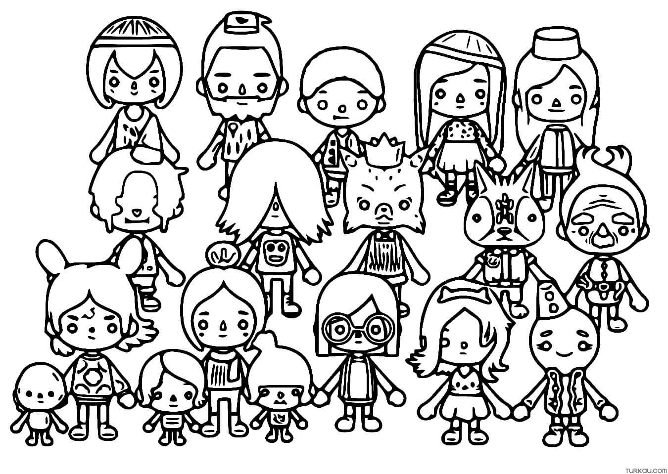 All toca boca coloring page