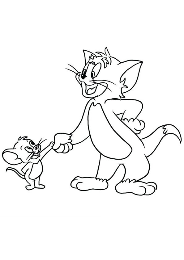 Coloring pages printable tom and jerry coloring page