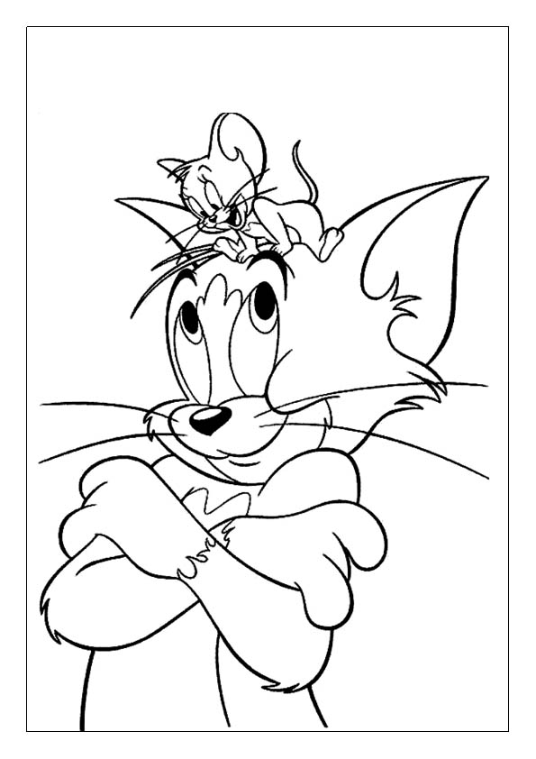 Tom and jerry coloring pages printable coloring sheets