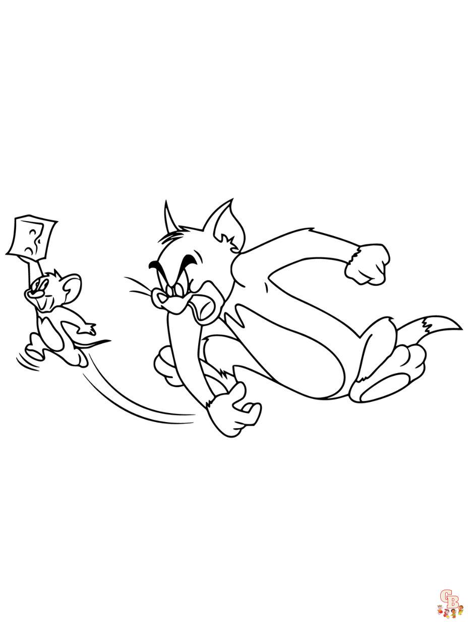 Explore the world of tom and jerry coloring pages