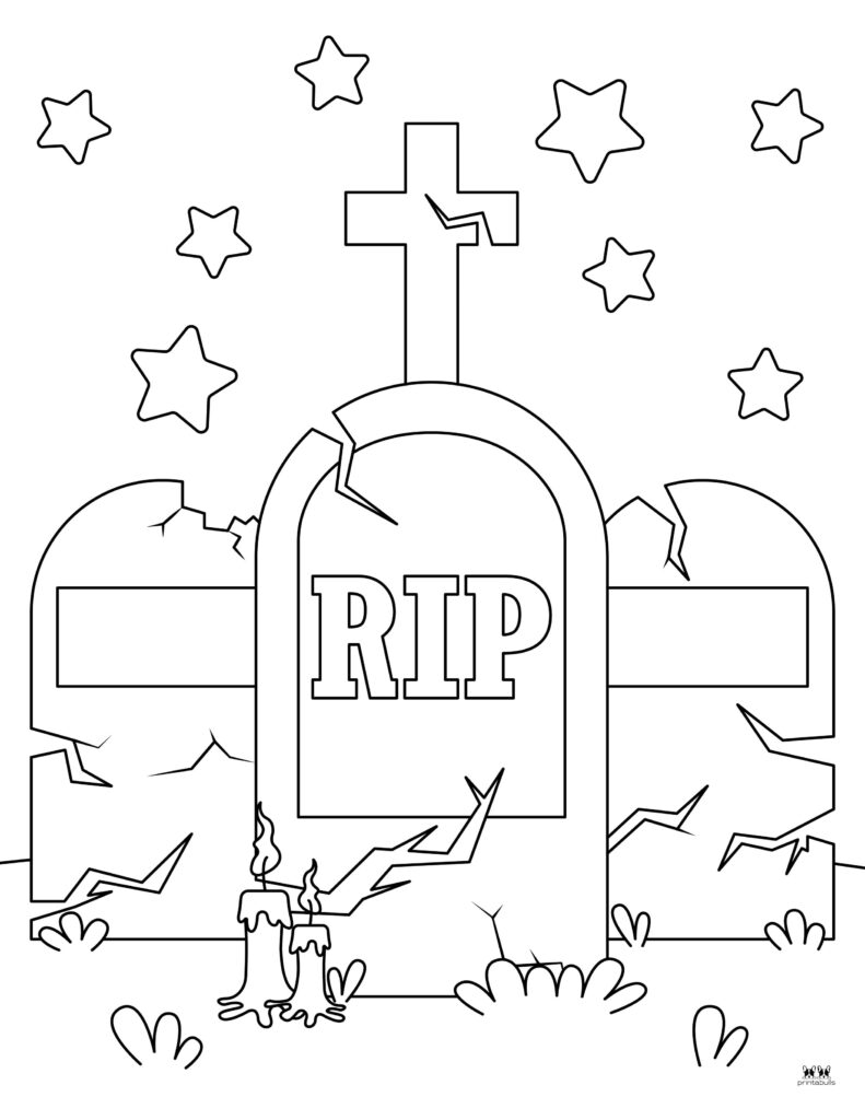Graveyard coloring pages