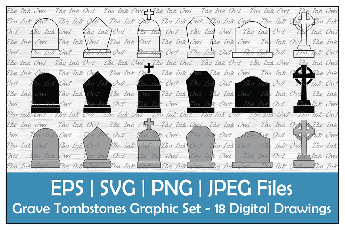 Grave headstone or tombstone blank memorial monument clipart