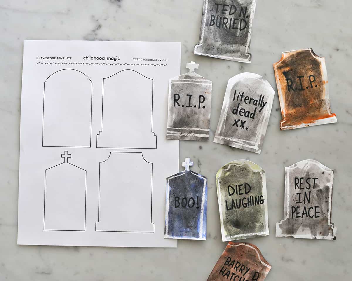 Printable tombstone template