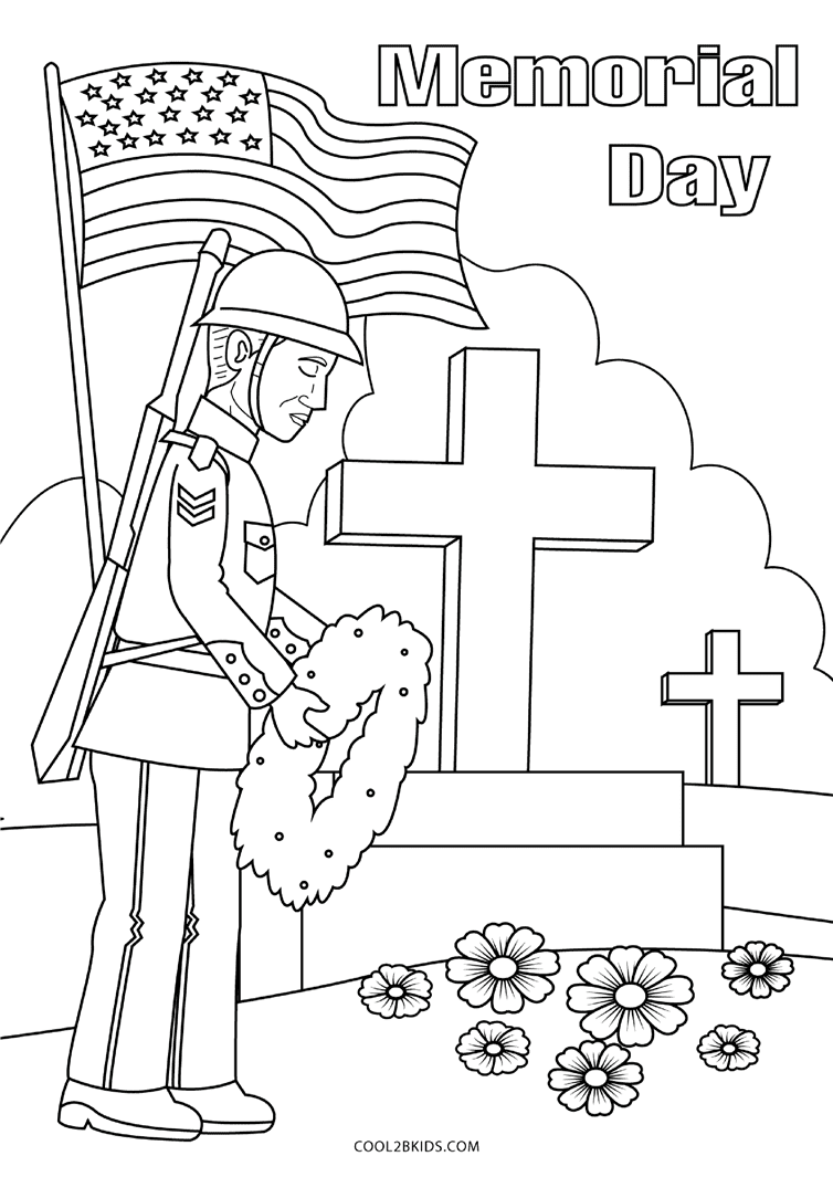 Memorial day coloring pages printable for free download