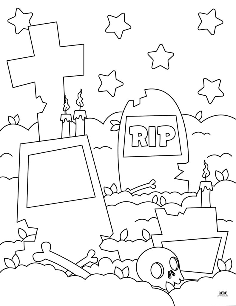 Graveyard coloring pages