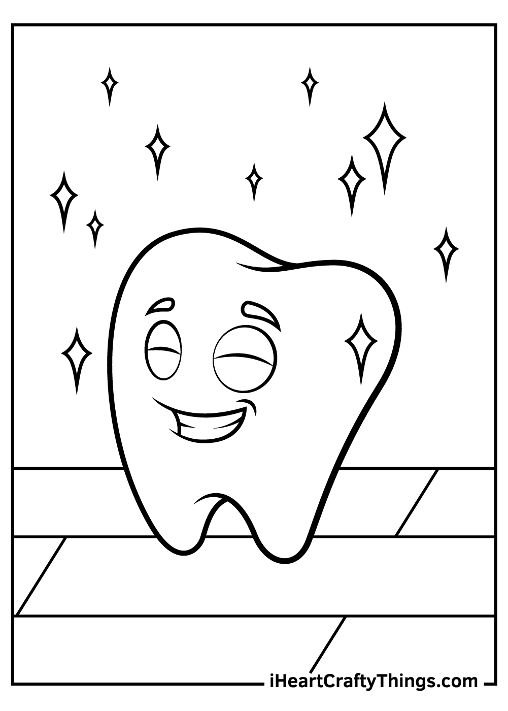 Tooth coloring pages free printables