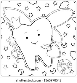 Dental coloring pages royalty