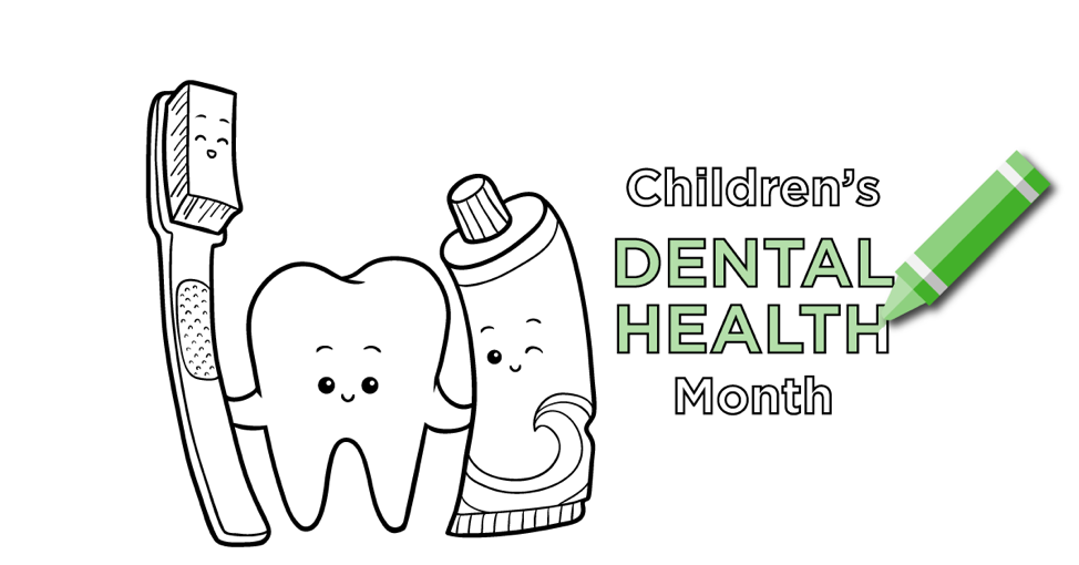 An oral health coloring book for national childrens dental health month