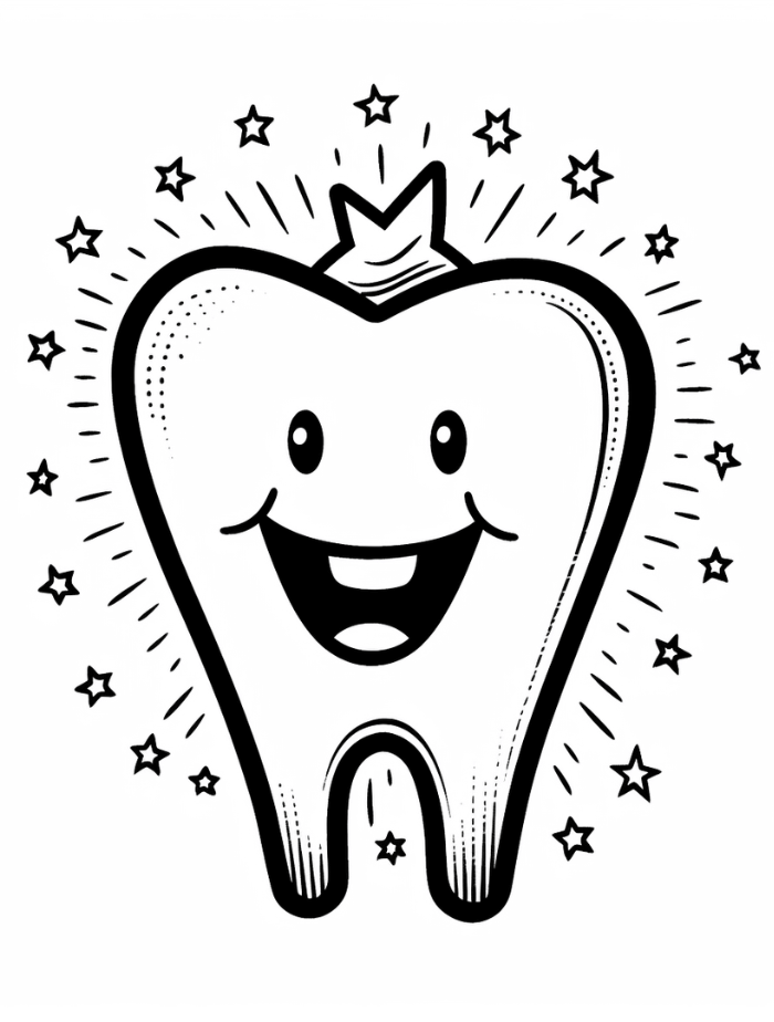 Tooth coloring pages hue therapy