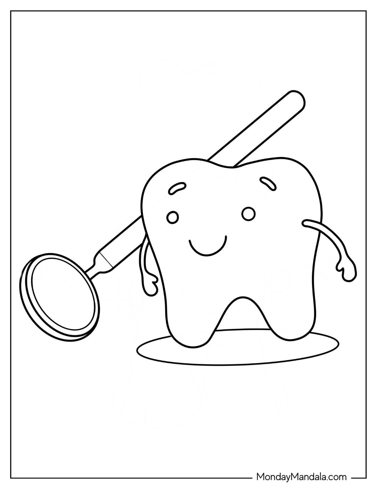 Dentist coloring pages free pdf printables