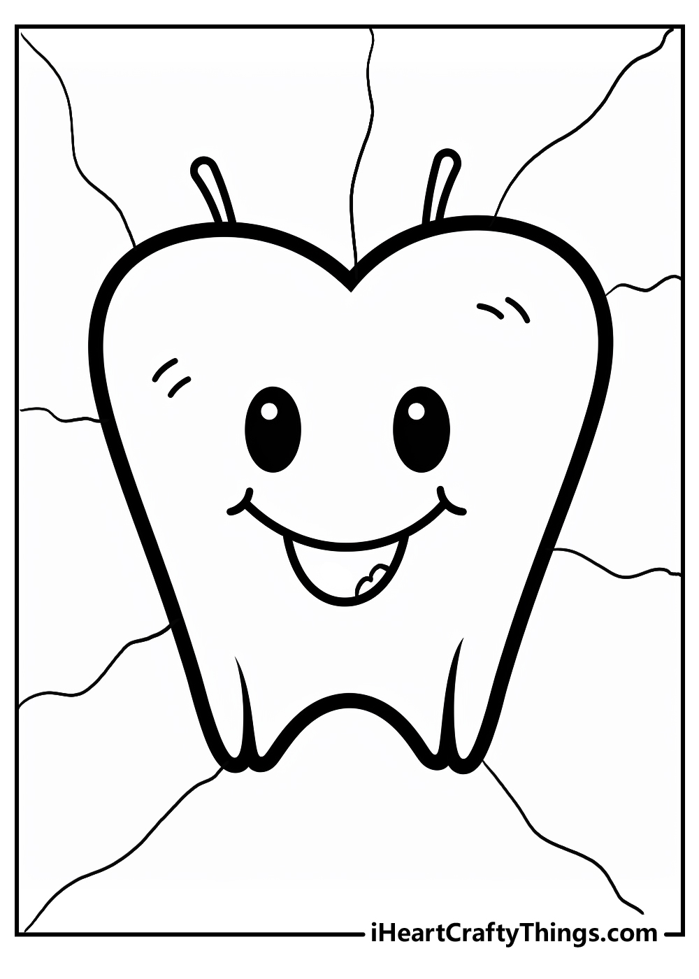 Tooth coloring pages free printables