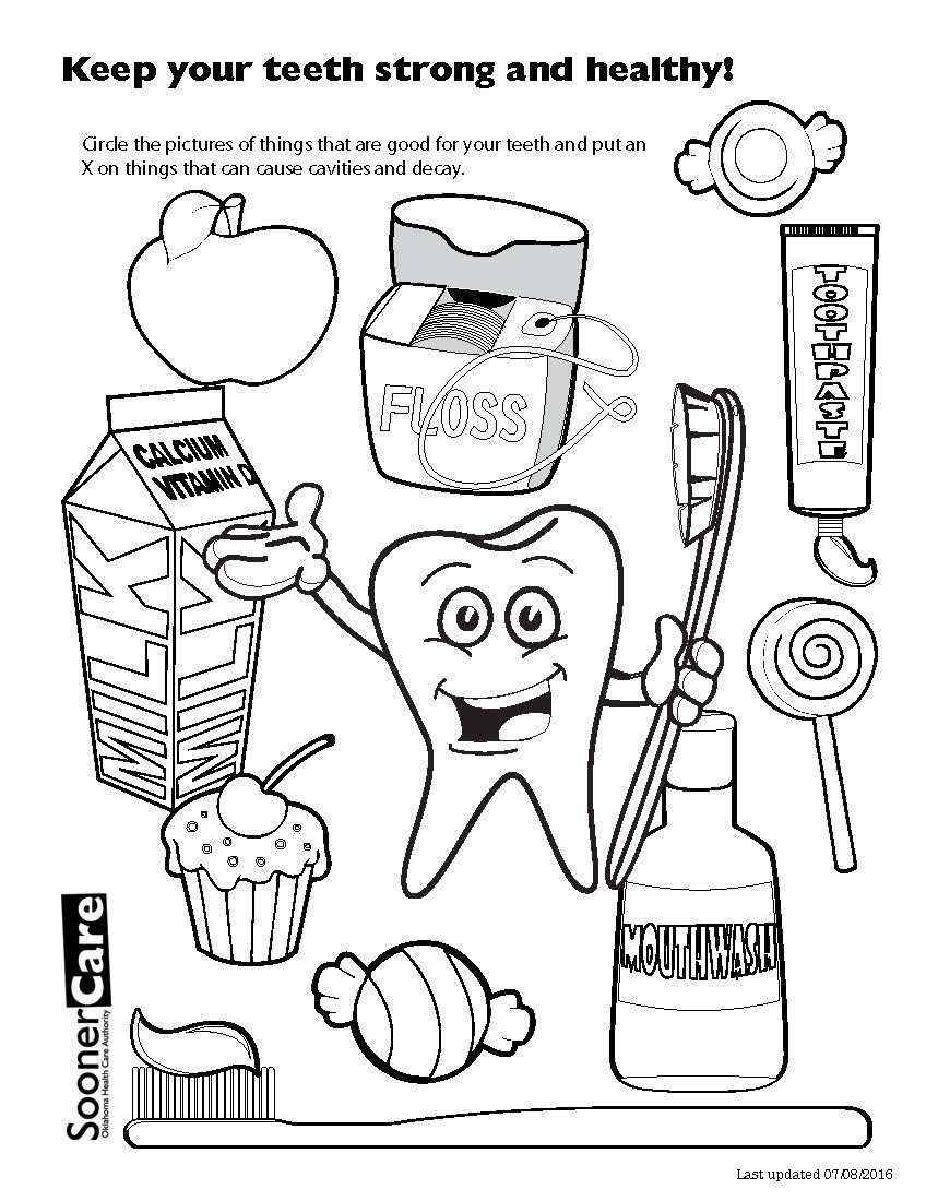 Tooth coloring pages cartoon tooth and toothbrush coloring page free printable within