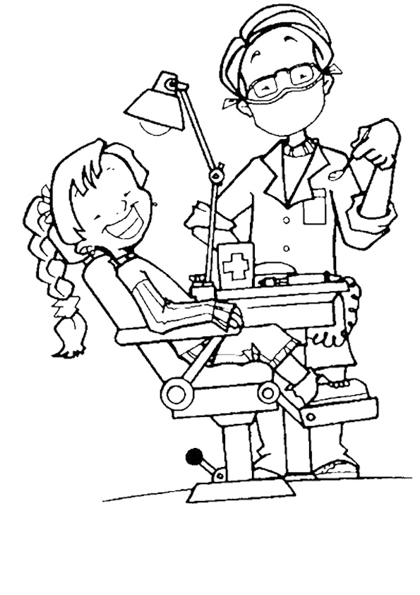 Dentist coloring pages