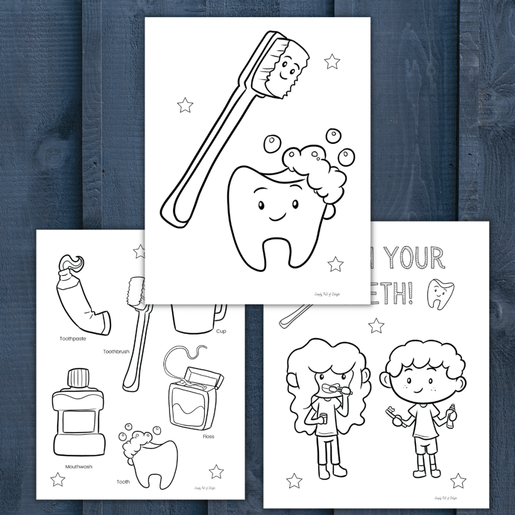 Free printable tooth coloring pages dental activity