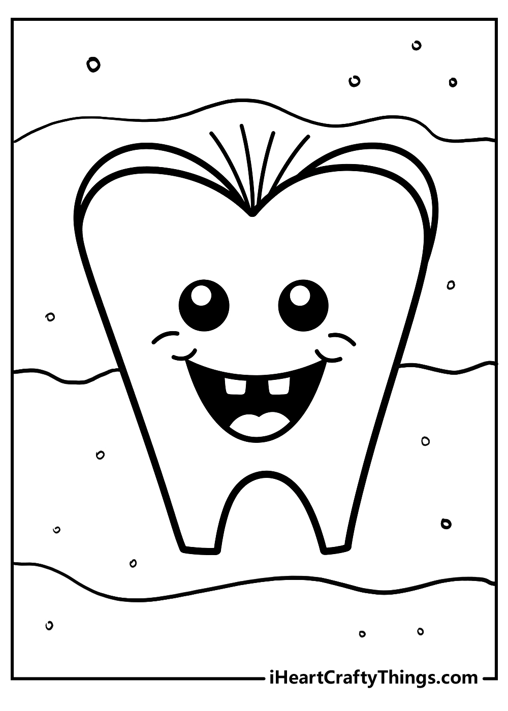 Tooth coloring pages free printables