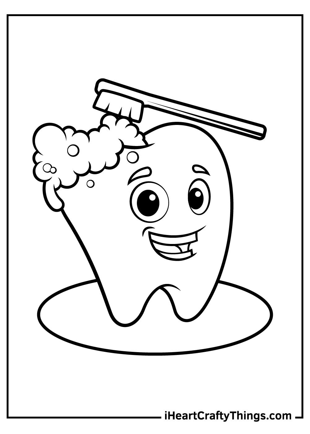 Tooth coloring pages free printables
