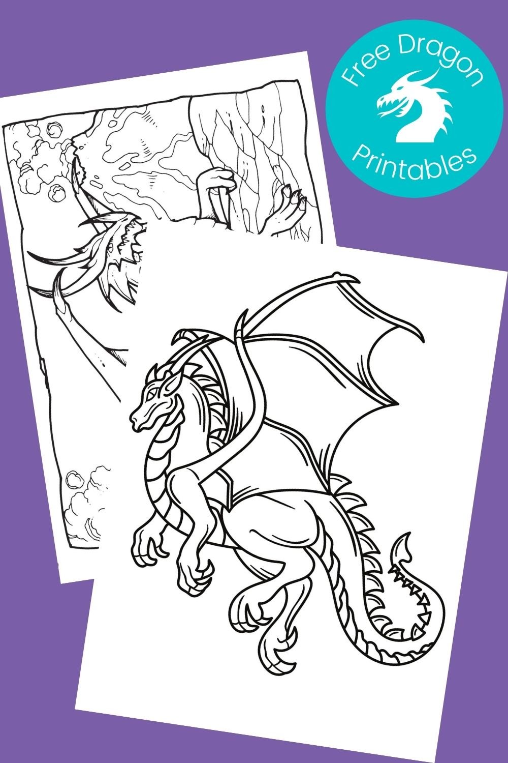 Free printable dragon coloring pages