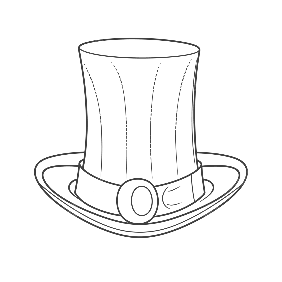 Picture of the top hat coloring page outline sketch drawing vector top hat drawing top hat outline top hat sketch png and vector with transparent background for free download