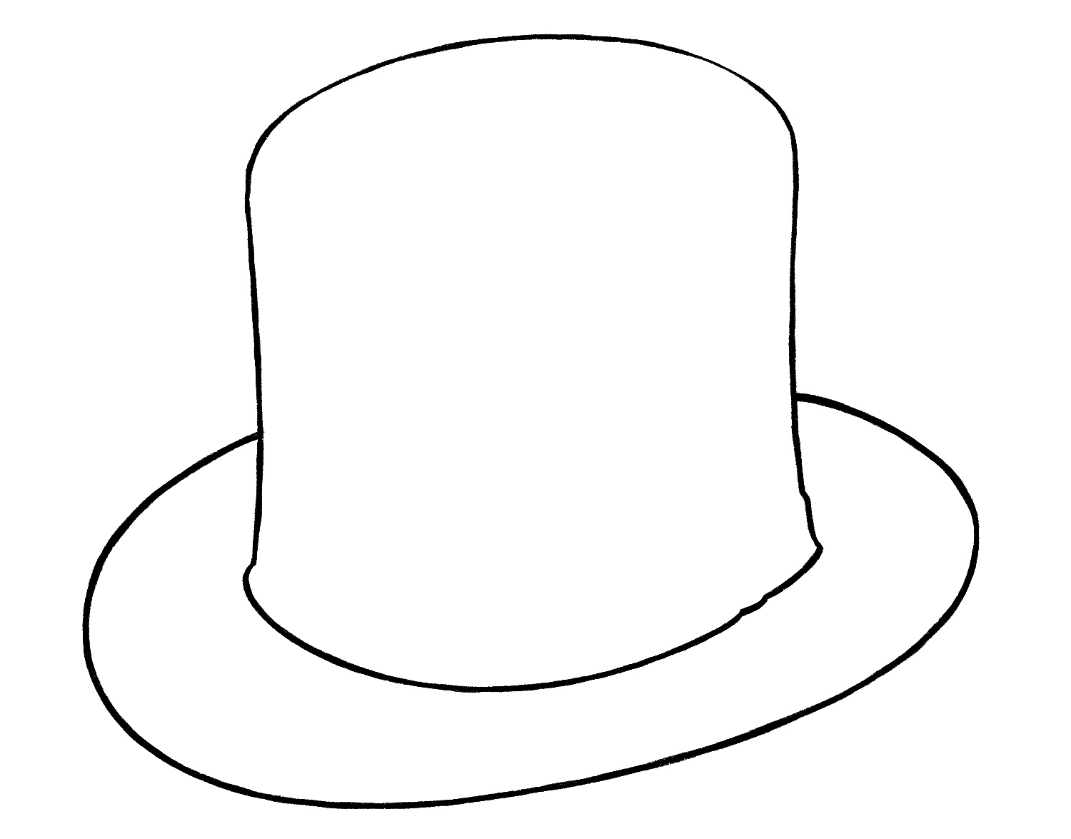 Top hat drawing easy steps