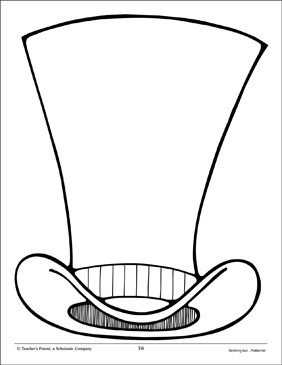 Tall top hat large pattern printable clip art and images