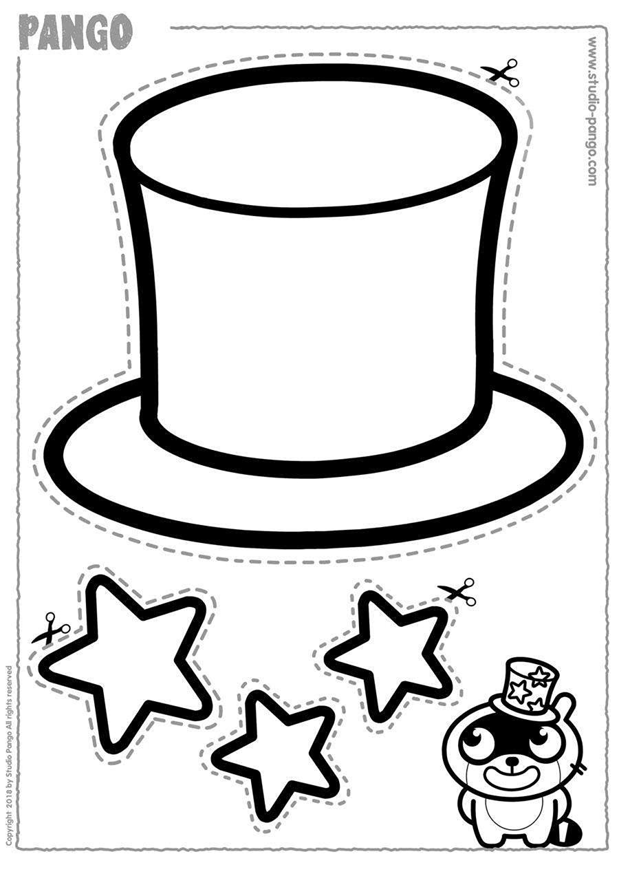 Pango on x this week pangos workshop youre not a magician without your hat on printable cutting coloring visit us at httpstcovluhswvxh httpstcotzulzjqwe x