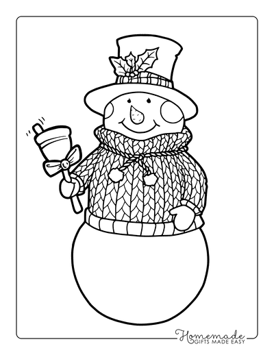 Best snowman coloring pages for kids adults