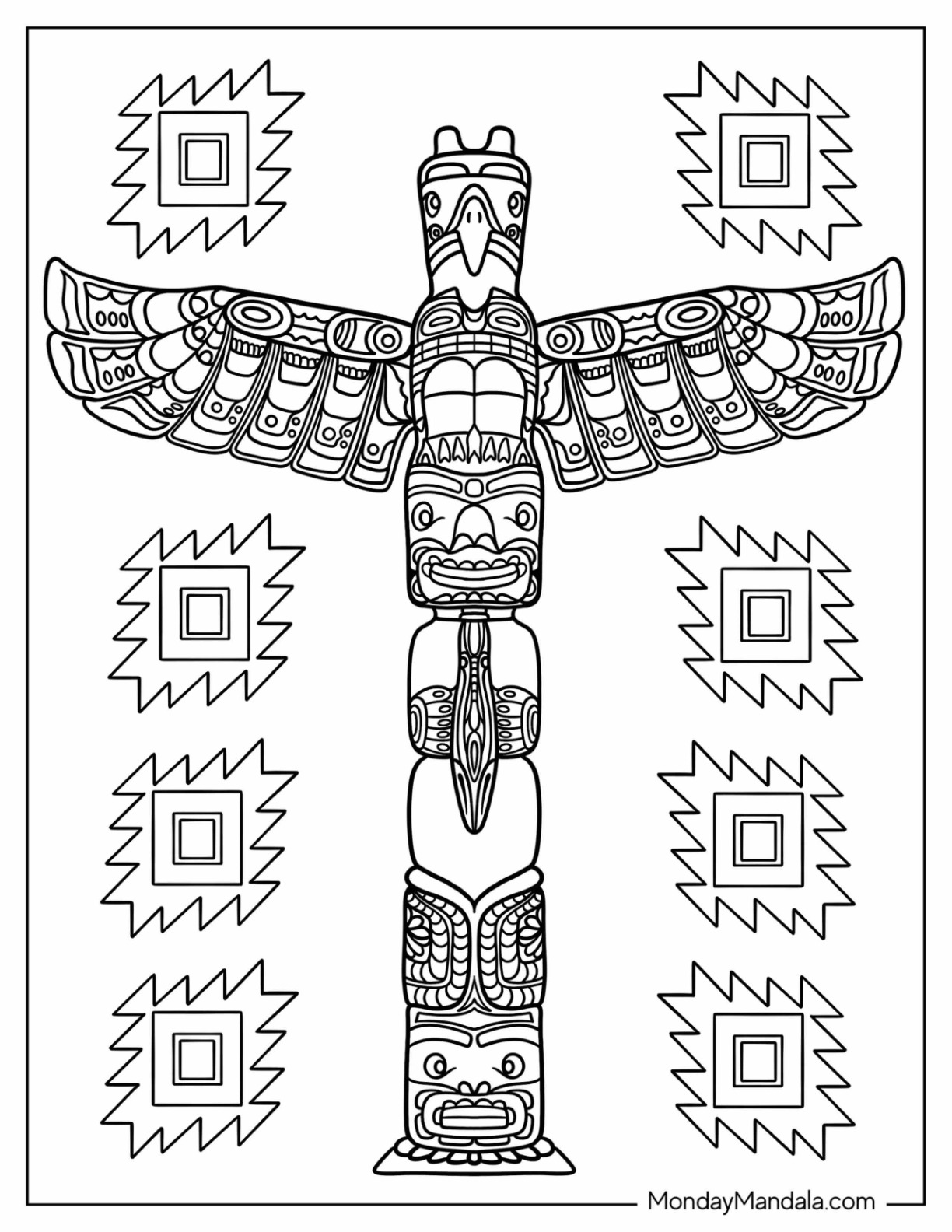 Native american coloring pages free pdf printables