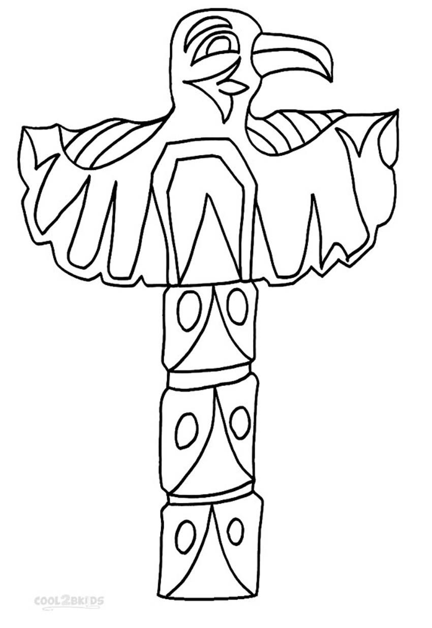 Printable totem pole coloring pages totem pole art native american totem poles totem pole pictures