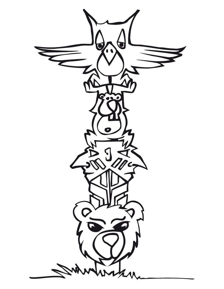 Free printable totem pole coloring pages for kids totem pole art totem pole drawing totem pole