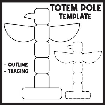 Indigenous peoples day totem pole outline printables template activity