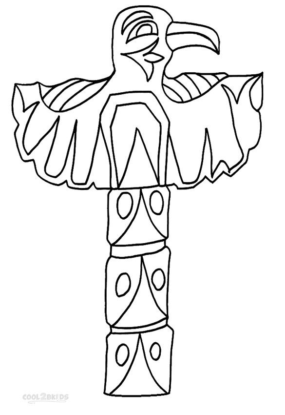 Printable totem pole coloring pages for kids totem pole art native american totem poles totem pole pictures