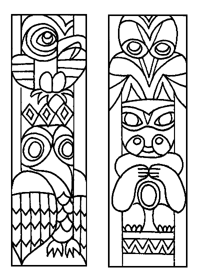 Totem pole coloring pages