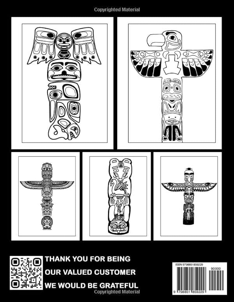 Totem pole coloring book traditional designs with premium quality coloring pages beautiful gifts for adults and best idea for adults teens kids salas laurie books
