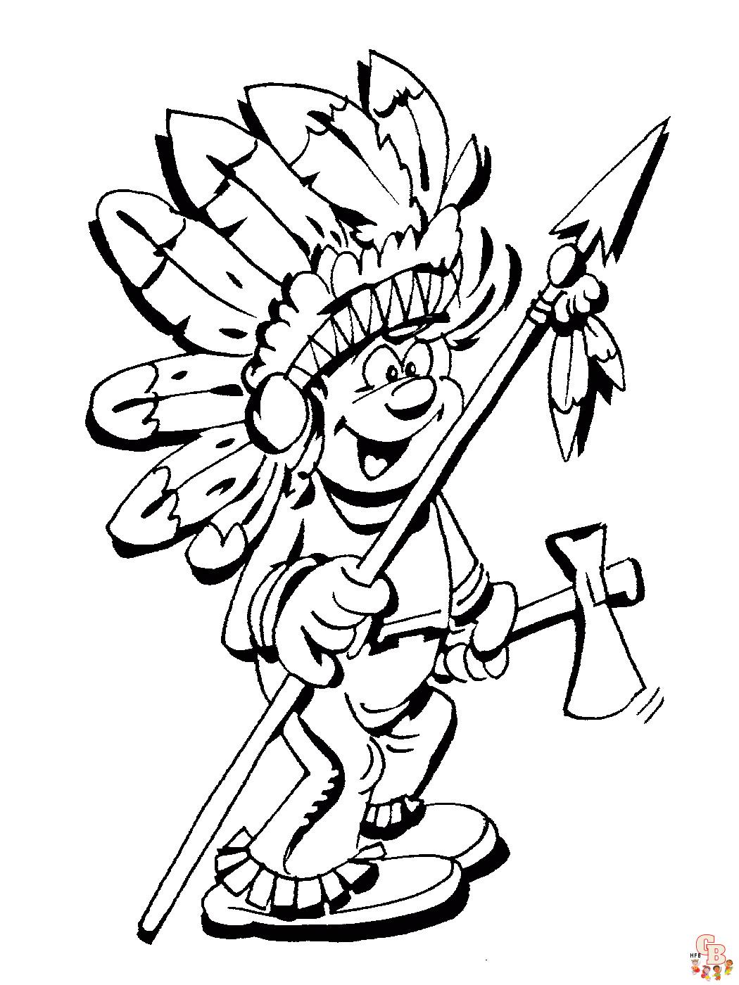 Free printable native american coloring pages for kids