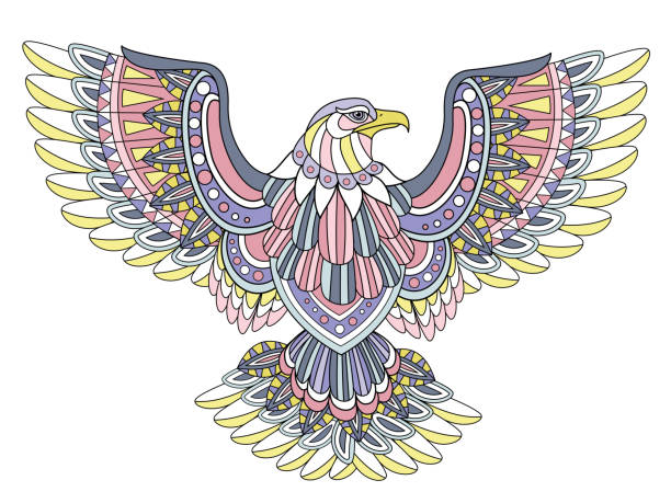 Flying eagle stock illustration
