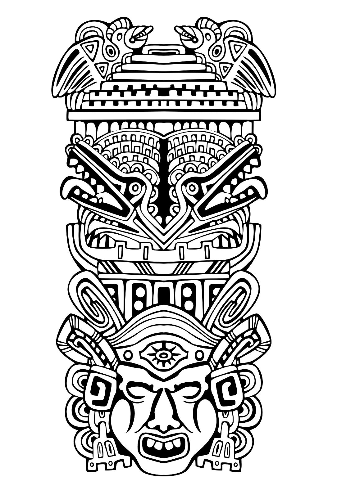 Inca maya mask