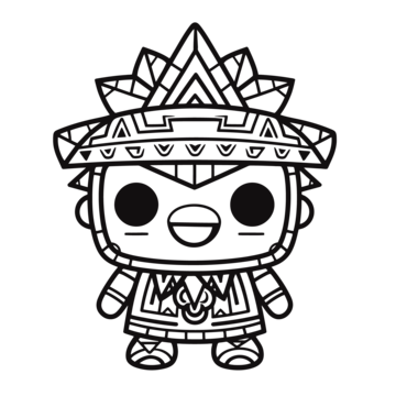 Aztec coloring page png transparent images free download vector files