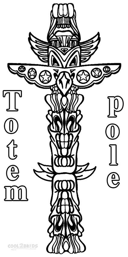 Totem pole coloring pages to print totem pole animal coloring pages totem pole drawing