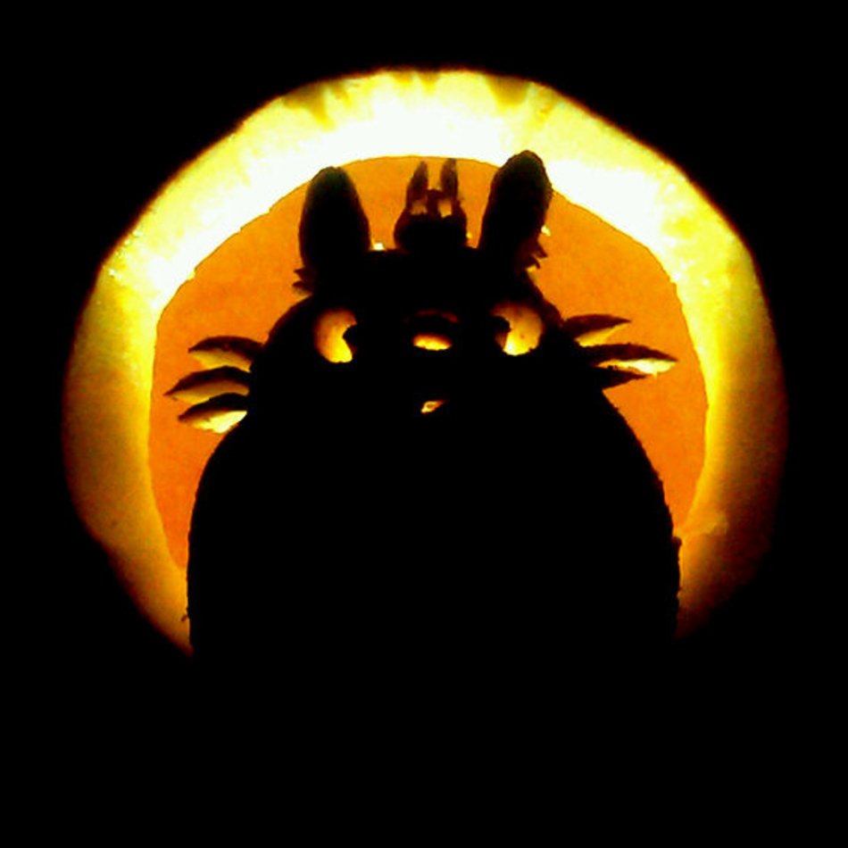 Totoro pumpkin stencil by free image download