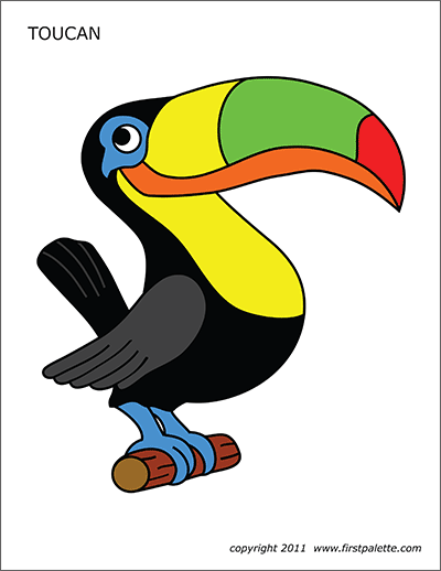 Toucan free printable templates coloring pages