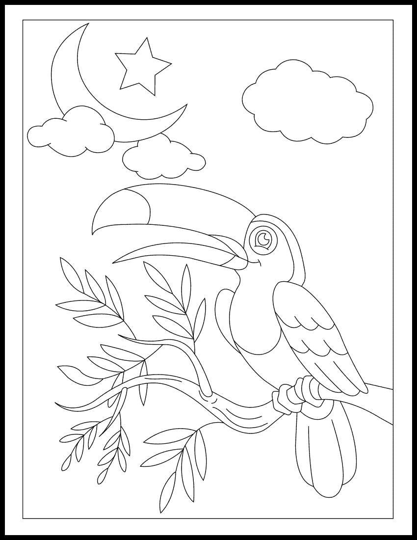 Birds coloring page