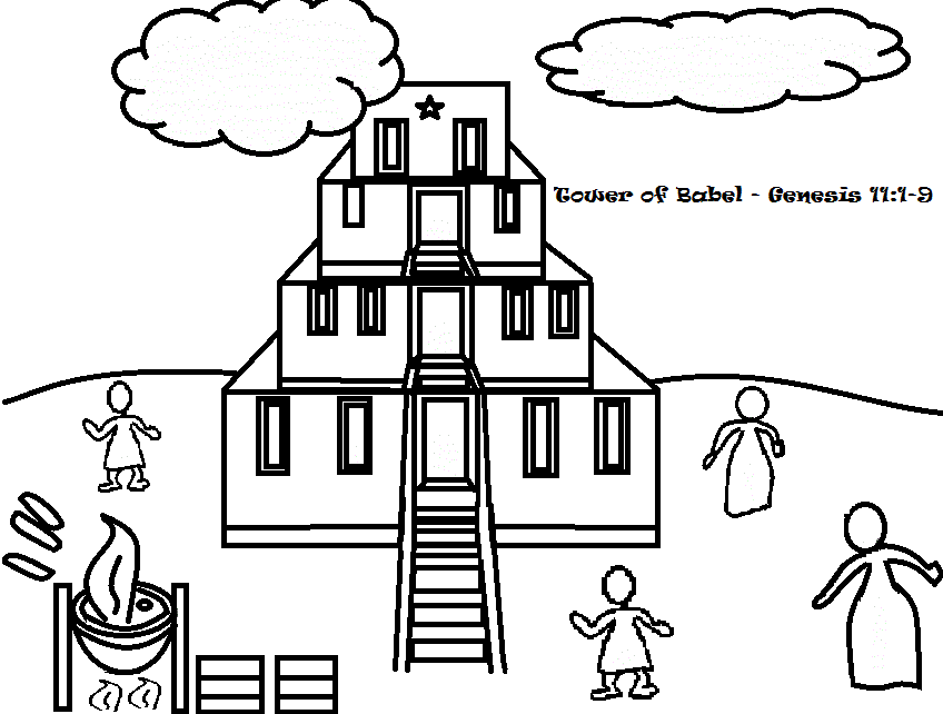 Tower of babel coloring pages