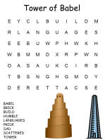 Tower of babel wordsearch