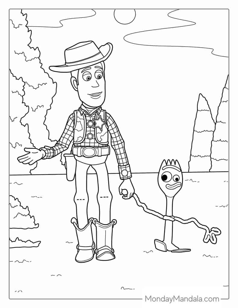 Toy story coloring pages free pdf printables