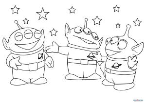 Free printable toy story alien coloring pages for kids