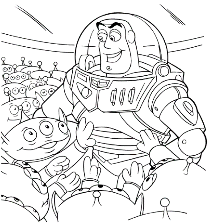 Toy story aliens coloring pages