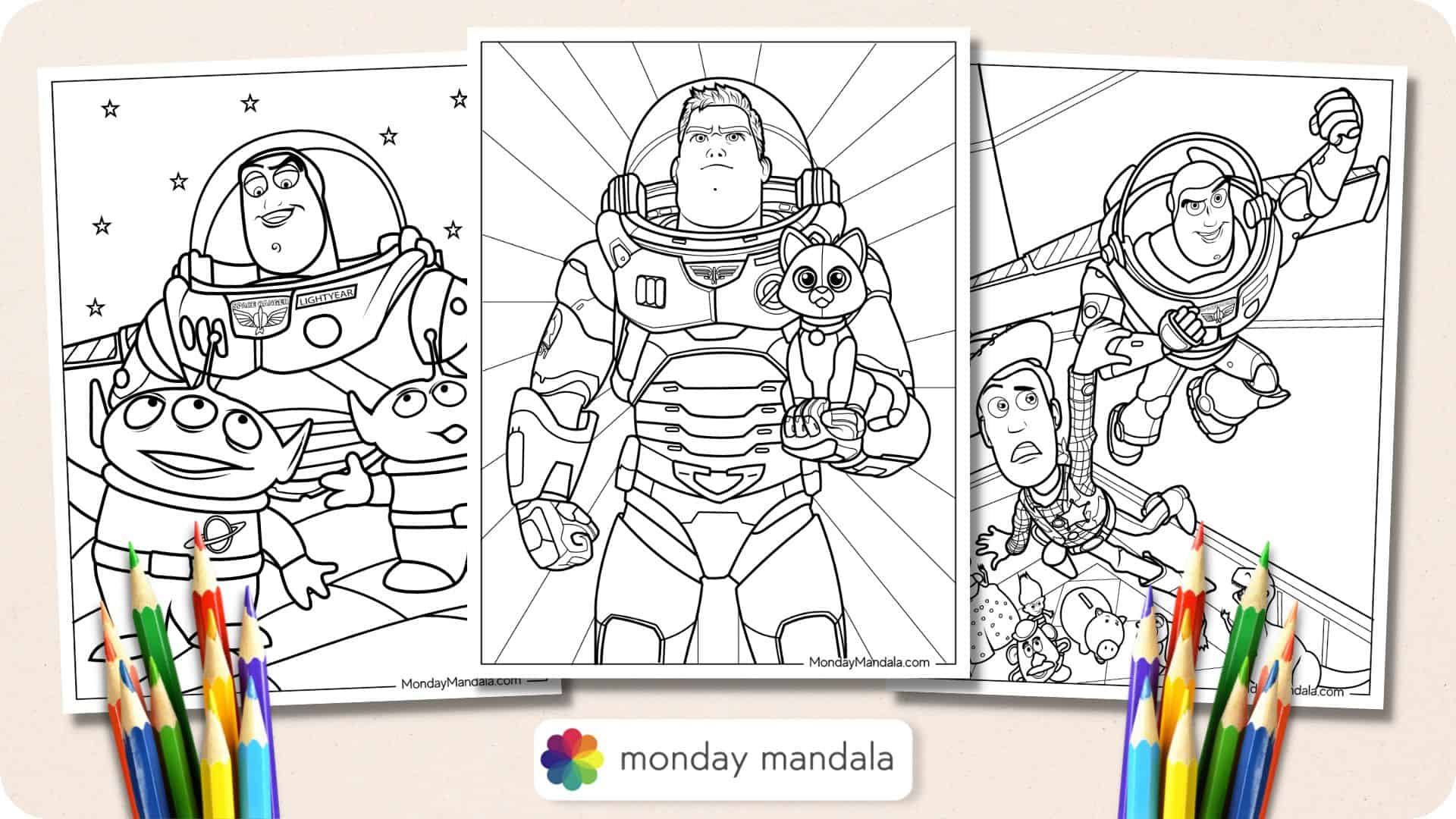 Buzz lightyear coloring pages free pdf printables